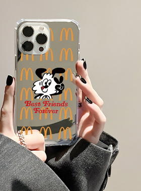 ins风麦门M记适用iphone15华为p40苹果13手机壳opporeno8软vivos7e一加plus小米12潮牌nova9比耶mate60pro