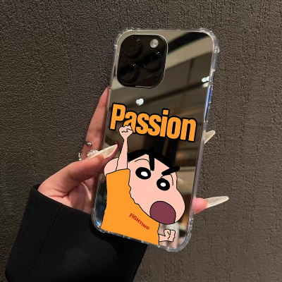 激情passion蜡笔小新适用iPhone17promax镜面15promax卡通14Pro苹果16手机壳xsmax创意13简约12情侣7/8plus潮
