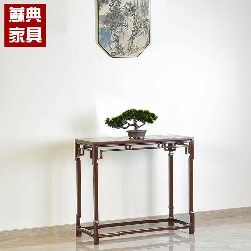 红木条案酸枝木云石条案案几玄关桌明式石面中式书案实木平头案桌
