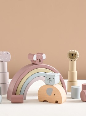 Jenga elephant balancing wooden toy游戏亲子层层叠玩具