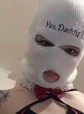 Yes Daddy Balaclava Ski Face Mask 3-Hole Knitted Full Face C