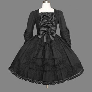 Платье с бантом, в стиль Lolita, готика, косплей, индивидуального пошива