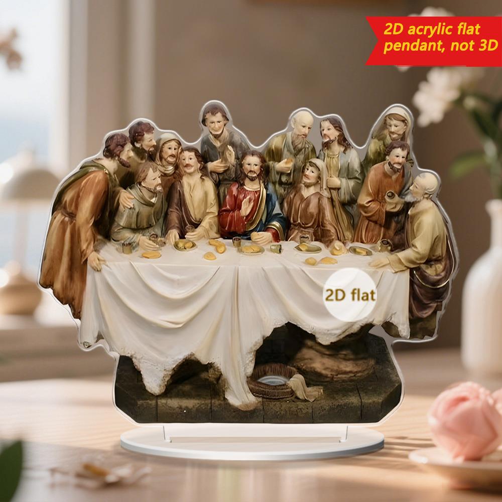 跨境爆款手掌中的晚餐2D亚克力家居客厅卧室桌面摆件节日装饰道具