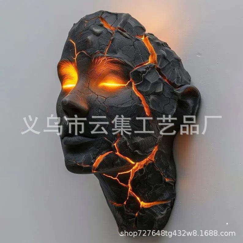 跨境新品Cracked Soul Wall Light破碎的灵魂壁灯树脂工艺品