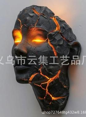 跨境新品Cracked Soul Wall Light破碎的灵魂壁灯树脂工艺品