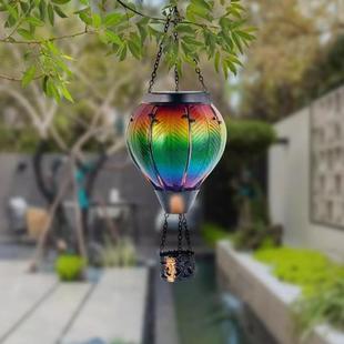 Lantern悬挂太阳能铁艺灯笼户外装 Hot Solar Balloon 饰灯具 Air