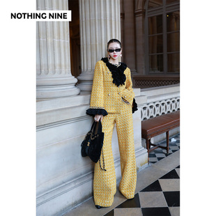 长裤 NOTHING 宫廷领外套 温莎热潮手工定制织带粗花呢套装 NINE