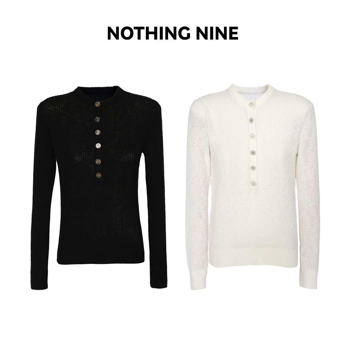 NOTHING NINE 萨缪四季款经典黑白针织衫