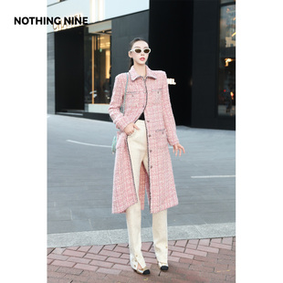 外套 雾粉信笺粗花呢长款 NOTHING NINE