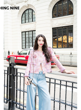 NOTHING NINE 星河织语法国Scop面料胸花外套