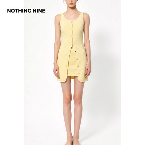 NOTHING NINE 日织清柠莱赛尔针织连衣裙/半身裙