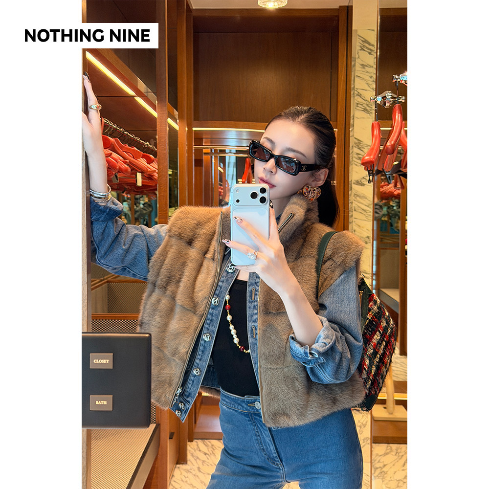 NOTHING NINE 帕尔加罗帕斯条十字貂立领马甲,女装/女士精品,马夹,淘宝优惠券,粉丝福利购,淘宝优惠卷