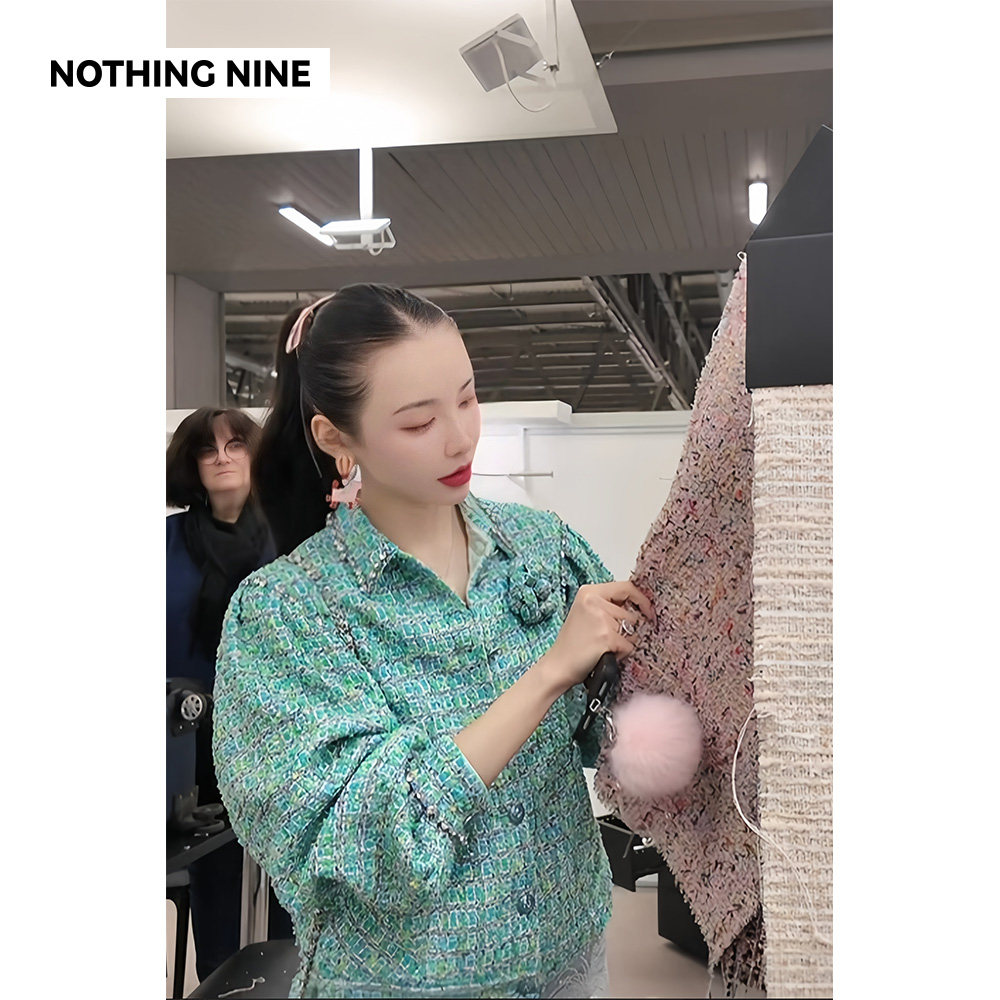 NOTHING NINE 珍妮三部曲法国进口JT粗花呢手工钉钻外套短裤马甲