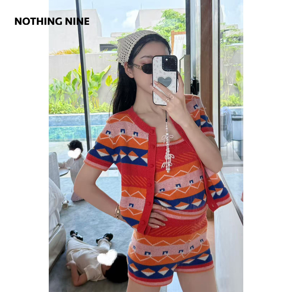 NOTHING NINE玛索伊针织开衫/吊带/短裤