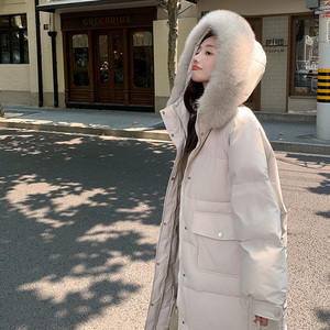 现货 2025冬季新款 长款大毛领棉服外套 137-8011-P195-控298图片