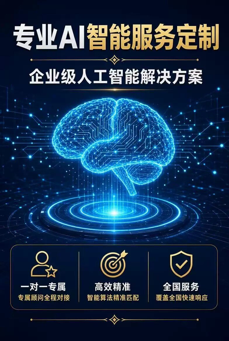 专业人工智能AI服务定制开发企业智能解决方案一对一高效专属服务