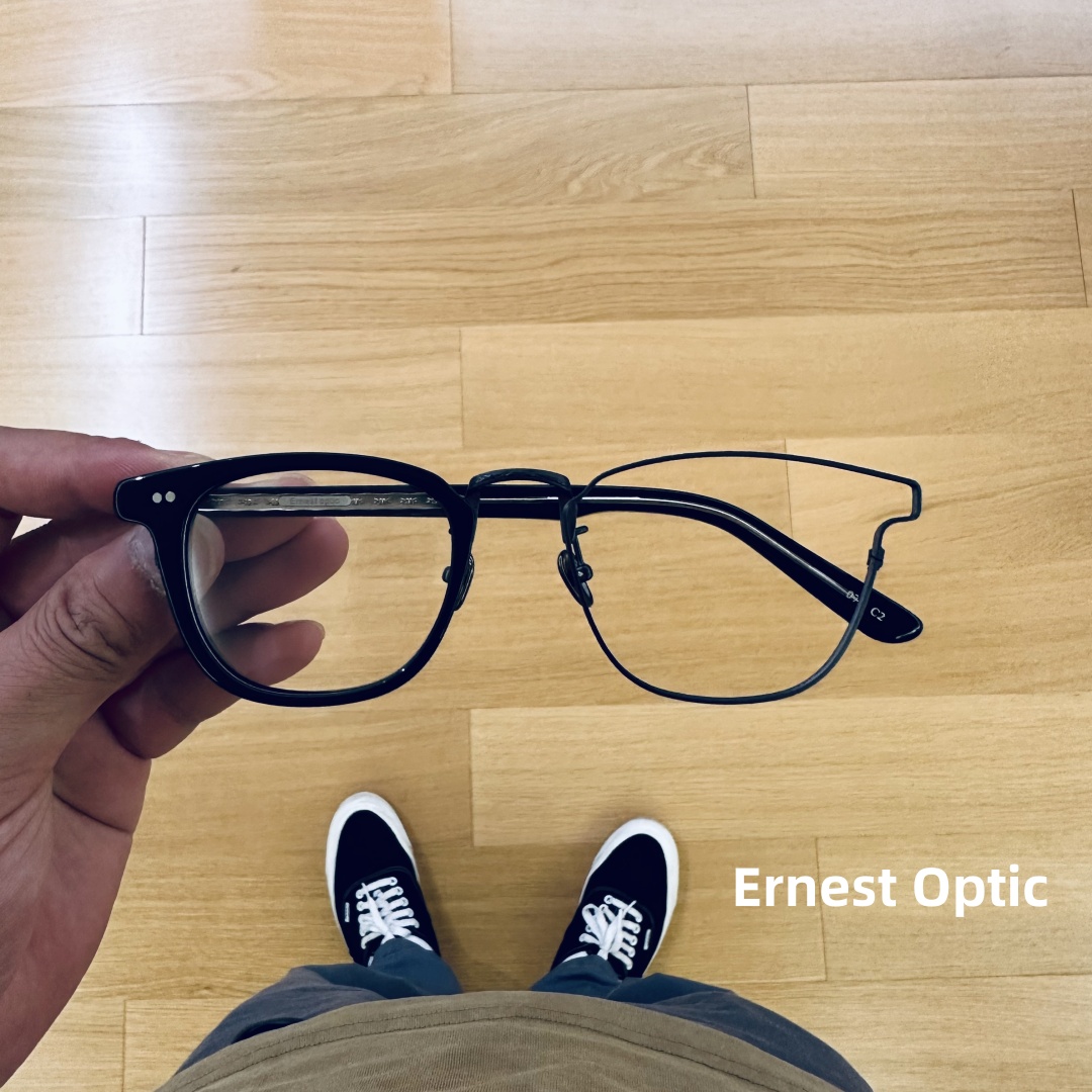 欧内眼镜男女板材中金架