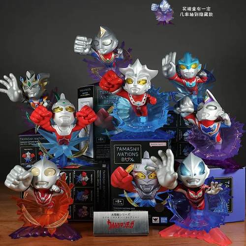 万代Tamashii box登场奥特曼第二弹Q版盲盒手办公仔车载摆件礼物