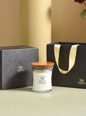 送火柴woodwick美国进口木质十字芯大豆香薰蜡烛经典ww小瓶