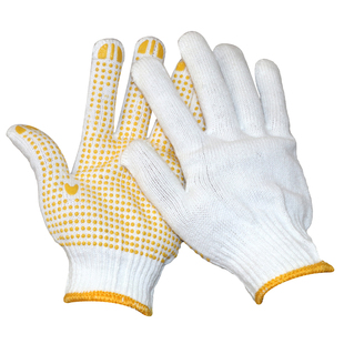 胶点手套耐磨加厚加大码加长防护毛纺劳保透气工业手套棉纱防滑手