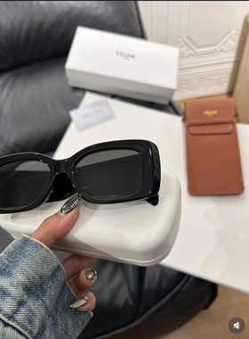 2025新款凯旋门大标墨镜女款高级感复古方框时髦潮流宽腿太阳眼镜