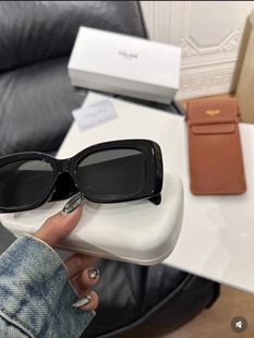 2025新款凯旋门大标墨镜女款高级感复古方框时髦潮流宽腿太阳眼镜