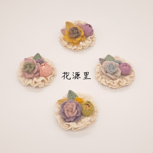 花源里森系女胸针蕾丝别针勋章外套开衫ins毛呢布艺胸花朵配饰品