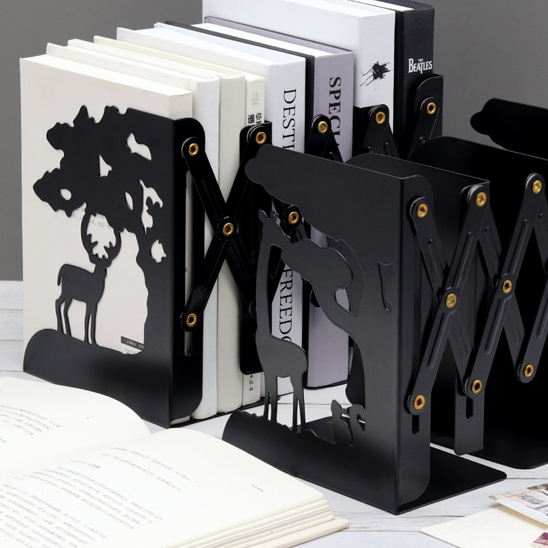 书立创意ins风可伸缩书立架书夹书靠书架桌上学生书挡板放书支架