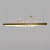 个性 吊灯禅意茶室灯 古典艺术前台灯山水灯书房灯吧台餐厅灯新中式