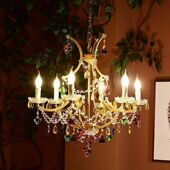 法式 客客厅水晶吊灯复古卧室书房灯轻奢艺术蜡烛灯