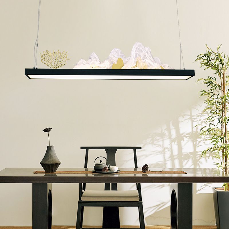 现代艺术个性创意餐厅书房茶室吧台客厅中国风山水新中式禅意吊灯