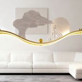 中国风简约现代茶室书房餐厅吧台禅意大气长条灯具新中式 餐厅吊灯