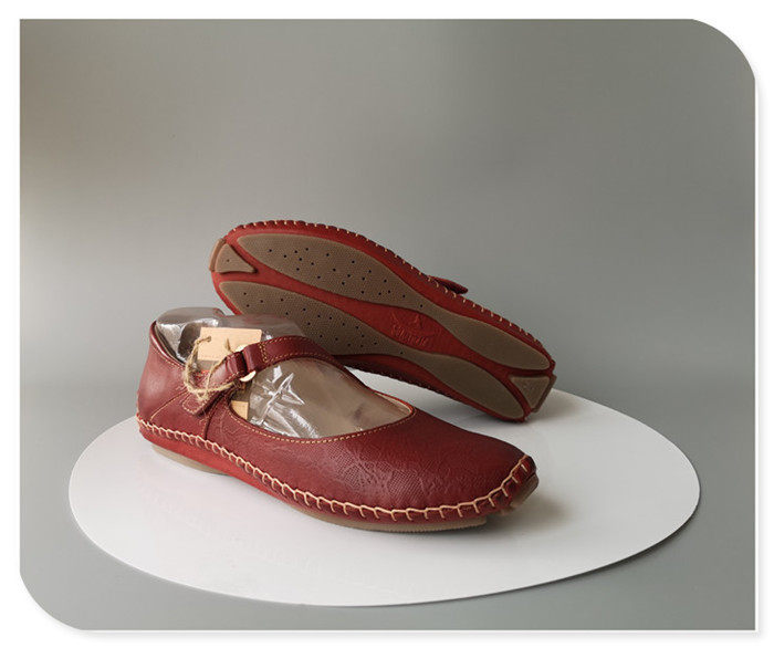 pikolinos派高雁时尚压花全皮透气平跟皮底休闲女鞋 35 36 38 39