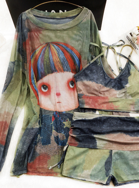 【森系女孩】泳衣女分体保守防晒度假三件套遮肉显瘦2025新款泳装