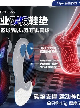 jetflow杰特福新款11PE 3D碳板超临界缓震运动碳板支撑矫正鞋垫