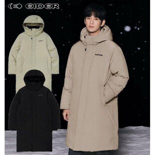反季特价 韩国代购 eider 24冬 男防风防水加厚中长款鹅绒羽绒服