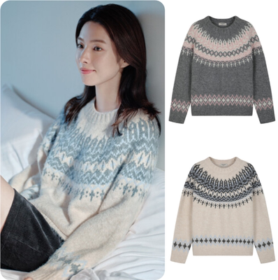 韩国正品代购 PROJECT M 25冬 女 套头针织衫毛衣