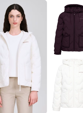 反季特价 韩国正品代购 EIDER 25冬 女 保暖休闲连帽鸭绒羽绒服