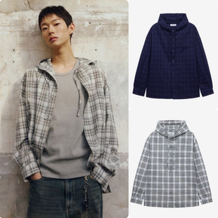 26夏 男 薄款 韩国正品 衬衫 MindBridge 连帽长袖 外套M1WS3151 代购