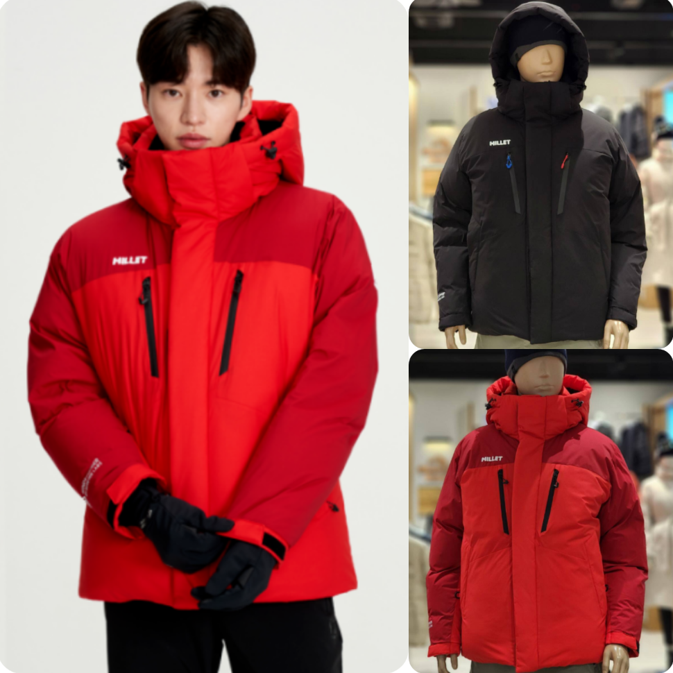 反季特价 韩国正品代购  MILLET 觅乐  24冬男工装防水鹅绒羽绒服