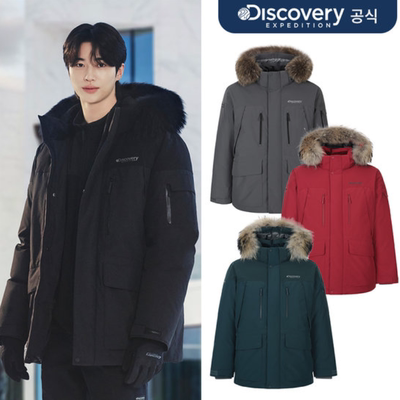 韩国正品代购  DISCOVERY 25冬 男 防水防风加厚鹅绒工装羽绒服
