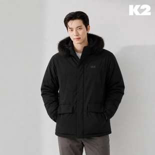 反季特价 韩国代购 K2  冬  男 防水加厚连帽工装羽绒服