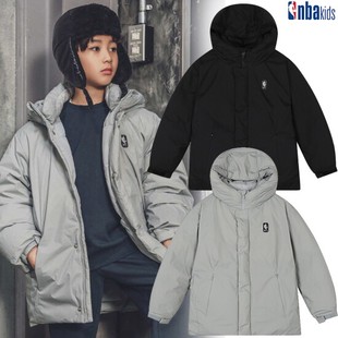 韩国正品代购 NBA 冬 儿童防水加厚保暖连帽羽绒服