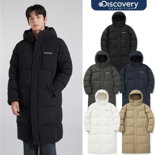 韩国正品代购 DISCOVERY 24冬 男 防水防风加厚长款鹅绒羽绒服