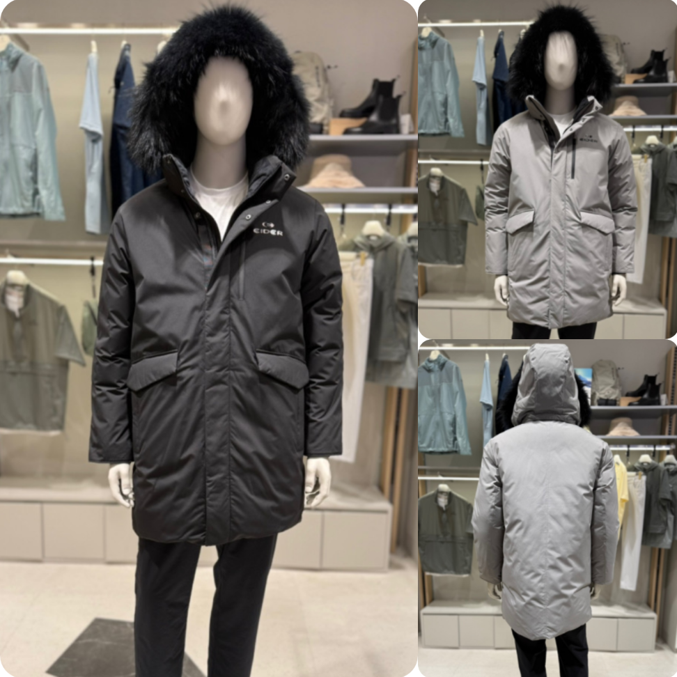 反季特价 EIDER韩国代购 男 中长款户外登山保暖防风鹅绒羽绒服