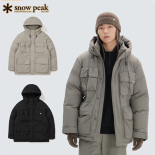 韩国正品代购 snow peak雪峰 24冬 男 保暖休闲中长款工装羽绒服