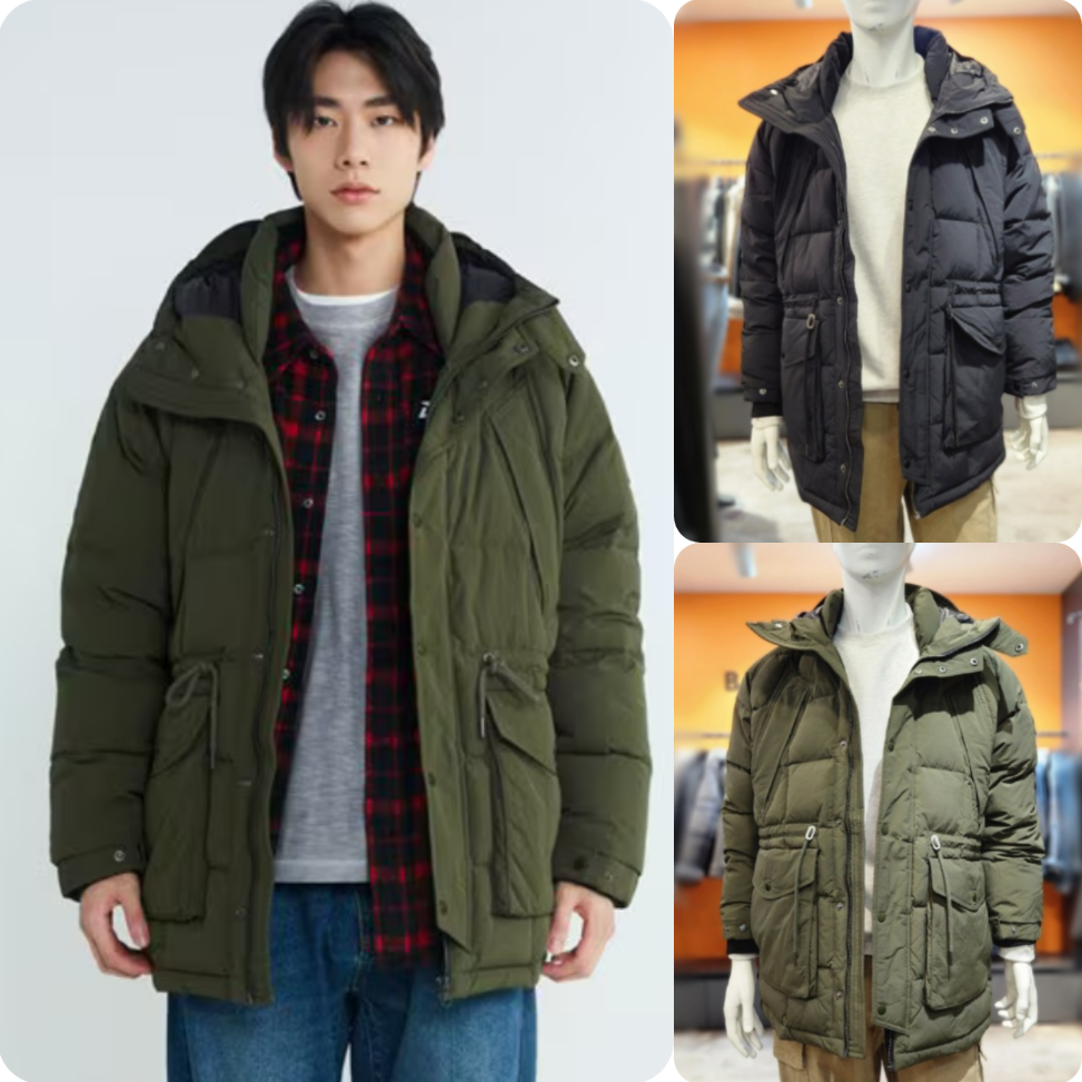 反季特价 韩国正品代购 BUCKAROO 冬 男款 保暖连帽羽绒服