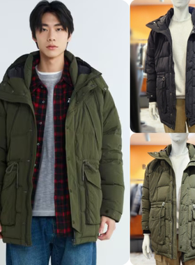 反季特价 韩国正品代购 BUCKAROO 冬 男款 保暖连帽羽绒服