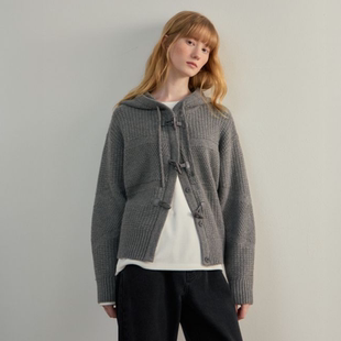 Bridge 25冬 开衫 代购 连帽针织衫 Mind 百搭时尚 韩国正品 女款