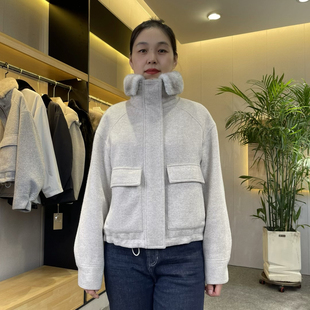 十字水貂派克服外套 短款 女士冬季 时尚